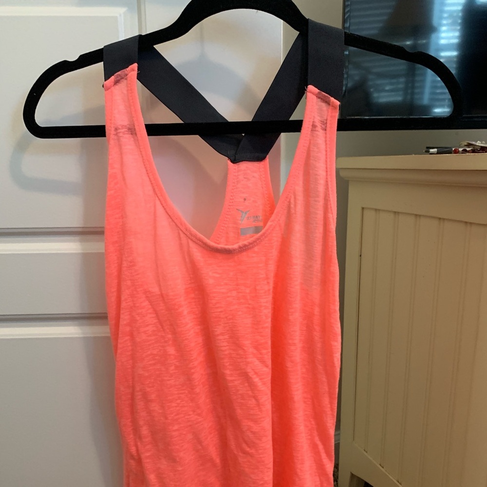 Pink racer back running tank